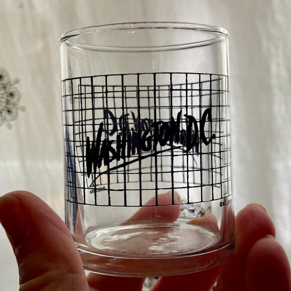 Silbern Other - Vintage Washington DC Shot Glass Black Gridwork Silbern EUC